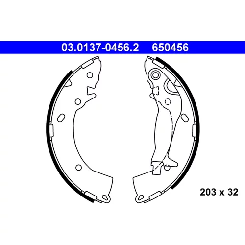 Sada brzdových čeľustí ATE 03.0137-0456.2