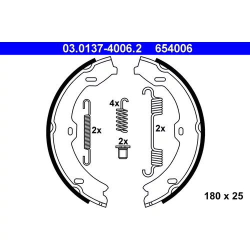 Sada brzd. čeľustí parkov. brzdy ATE 03.0137-4006.2