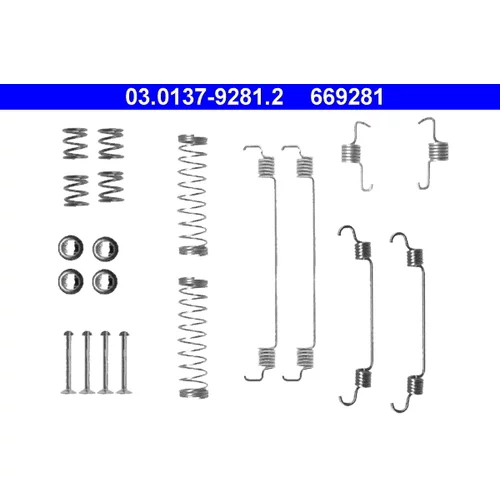 Sada príslušenstva brzdovej čeľuste ATE 03.0137-9281.2