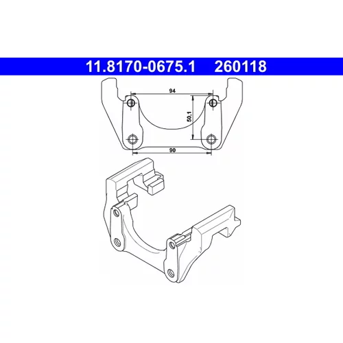 Držiak brzdového strmeňa ATE 11.8170-0675.1