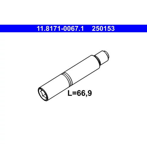 Vodiaci čap brzdového strmeňa ATE 11.8171-0067.1