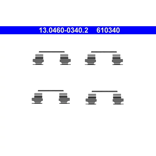 Sada príslušenstva obloženia kotúčovej brzdy ATE 13.0460-0340.2