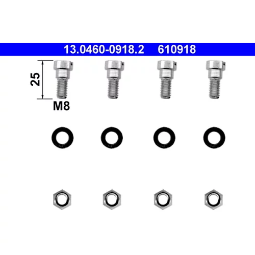 Sada príslušenstva obloženia kotúčovej brzdy ATE 13.0460-0918.2