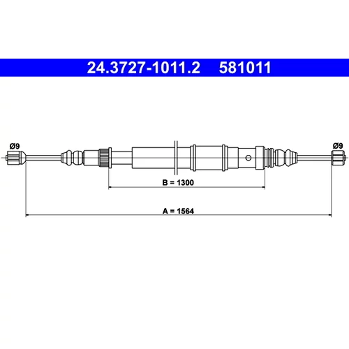Ťažné lanko parkovacej brzdy ATE 24.3727-1011.2