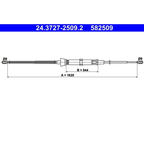 Ťažné lanko parkovacej brzdy ATE 24.3727-2509.2