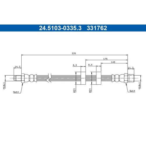 Brzdová hadica 24.5103-0335.3 /ATE/