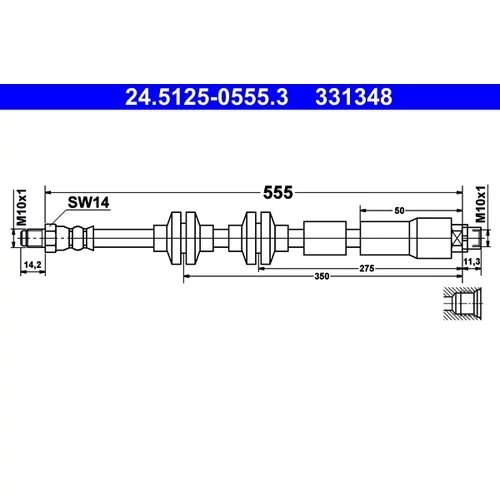 Brzdová hadica 24.5125-0555.3 /ATE/