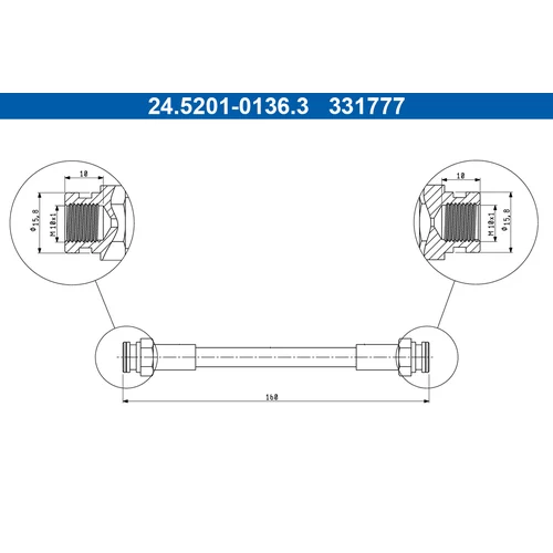 Brzdová hadica 24.5201-0136.3 /ATE/