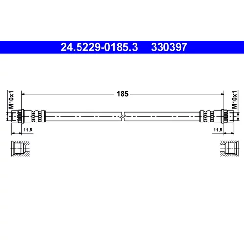 Brzdová hadica 24.5229-0185.3 /ATE/