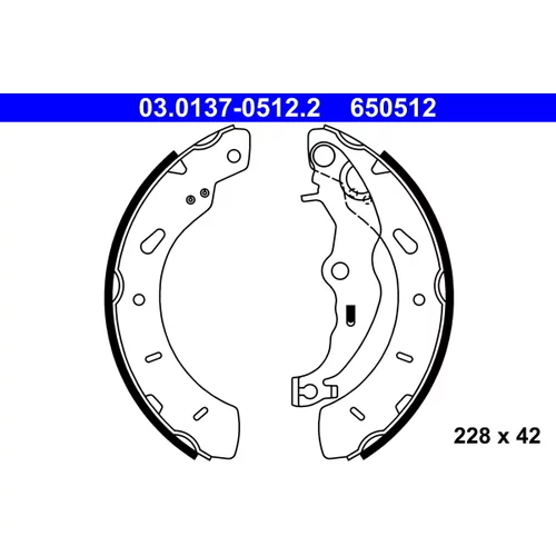 Sada brzdových čeľustí ATE 03.0137-0512.2