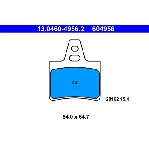 Sada brzdových platničiek kotúčovej brzdy ATE 13.0460-4956.2