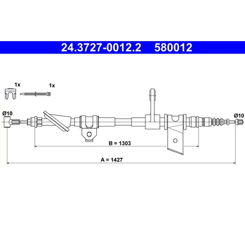 Ťažné lanko parkovacej brzdy ATE 24.3727-0012.2