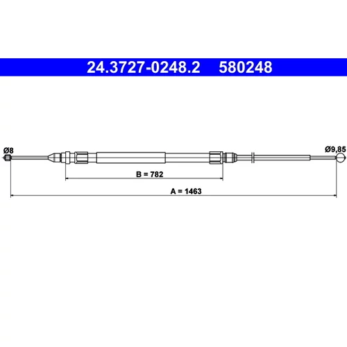 Ťažné lanko parkovacej brzdy ATE 24.3727-0248.2