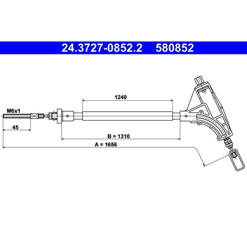 Ťažné lanko parkovacej brzdy ATE 24.3727-0852.2