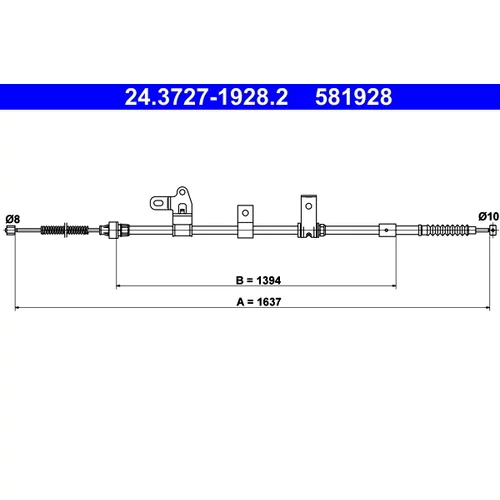 Ťažné lanko parkovacej brzdy ATE 24.3727-1928.2