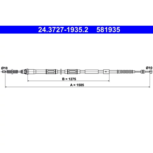 Ťažné lanko parkovacej brzdy ATE 24.3727-1935.2