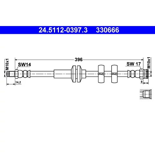 Brzdová hadica ATE 24.5112-0397.3