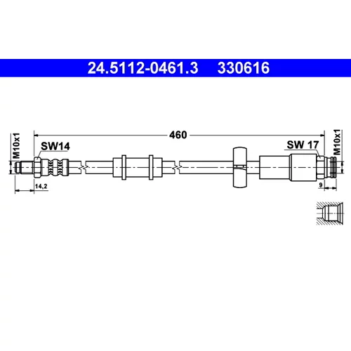 Brzdová hadica ATE 24.5112-0461.3