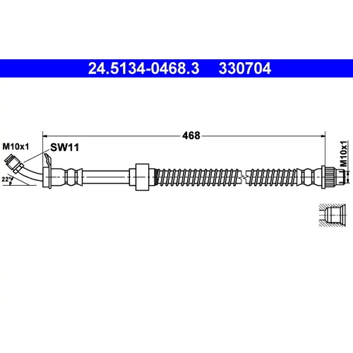 Brzdová hadica ATE 24.5134-0468.3