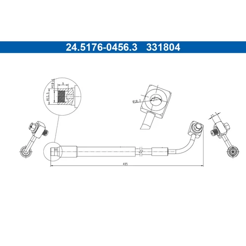 Brzdová hadica 24.5176-0456.3 /ATE/