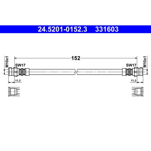 Brzdová hadica ATE 24.5201-0152.3