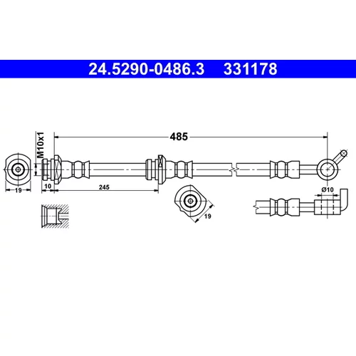 Brzdová hadica ATE 24.5290-0486.3