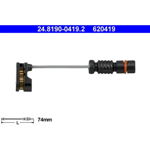 Výstražný kontakt opotrebenia brzdového obloženia ATE 24.8190-0419.2