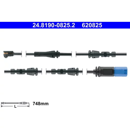 Výstražný kontakt opotrebenia brzdového obloženia ATE 24.8190-0825.2