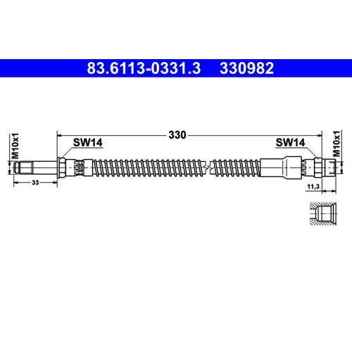 Brzdová hadica ATE 83.6113-0331.3