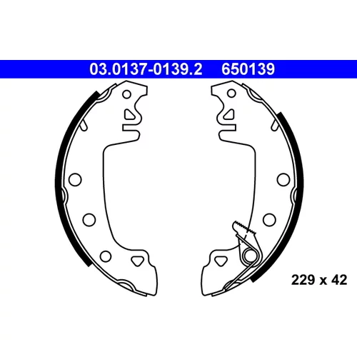 Sada brzdových čeľustí ATE 03.0137-0139.2