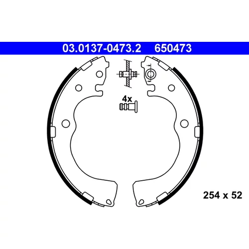 Sada brzdových čeľustí ATE 03.0137-0473.2