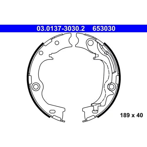 Sada brzd. čeľustí parkov. brzdy ATE 03.0137-3030.2