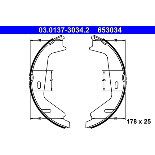 Sada brzd. čeľustí parkov. brzdy ATE 03.0137-3034.2