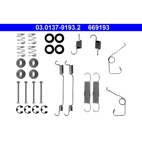Sada príslušenstva brzdovej čeľuste ATE 03.0137-9193.2