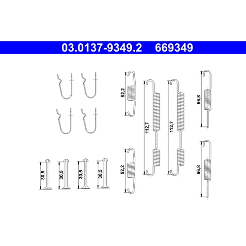 Sada príslušenstva brzdovej čeľuste ATE 03.0137-9349.2