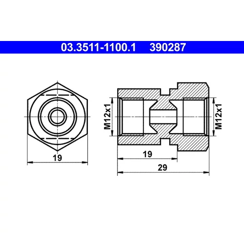 Adaptér brzdového vedenia ATE 03.3511-1100.1