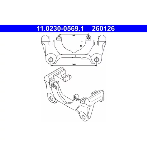 Držiak brzdového strmeňa ATE 11.0230-0569.1