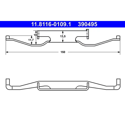 Pružina brzdového strmeňa ATE 11.8116-0109.1