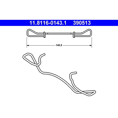 Pružina brzdového strmeňa ATE 11.8116-0143.1