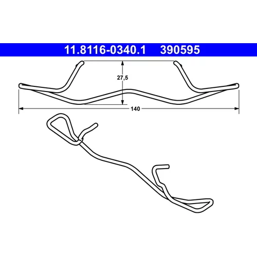 Pružina brzdového strmeňa ATE 11.8116-0340.1