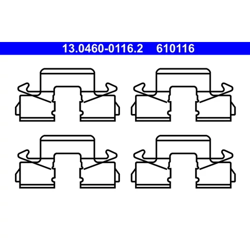 Sada príslušenstva obloženia kotúčovej brzdy ATE 13.0460-0116.2