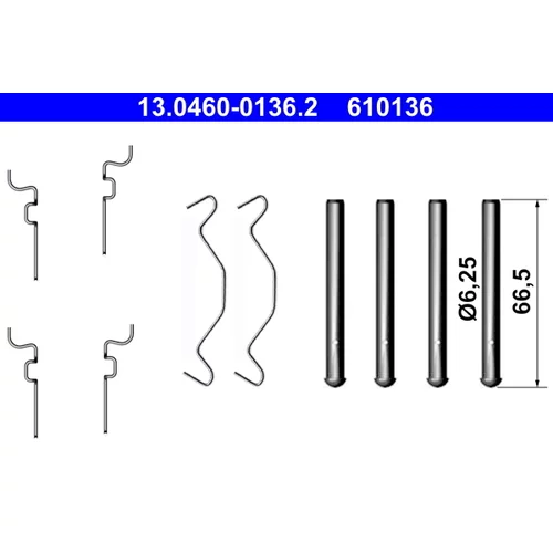 Sada príslušenstva obloženia kotúčovej brzdy ATE 13.0460-0136.2