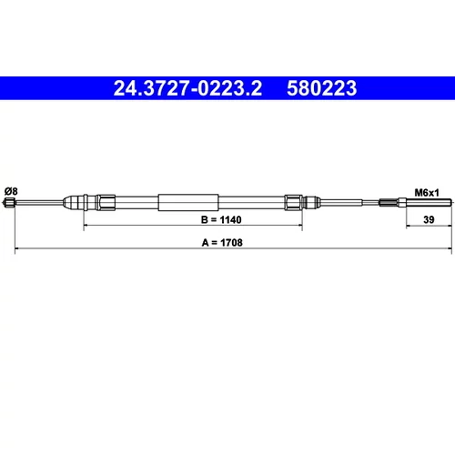 Ťažné lanko parkovacej brzdy ATE 24.3727-0223.2