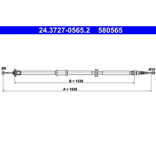 Ťažné lanko parkovacej brzdy ATE 24.3727-0565.2