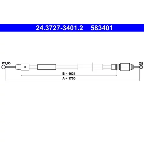 Ťažné lanko parkovacej brzdy ATE 24.3727-3401.2