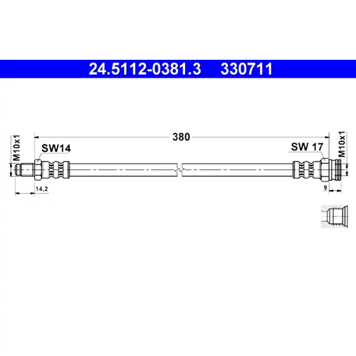 Brzdová hadica 24.5112-0381.3 /ATE/