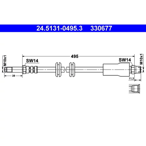 Brzdová hadica ATE 24.5131-0495.3