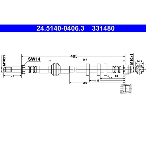 Brzdová hadica ATE 24.5140-0406.3