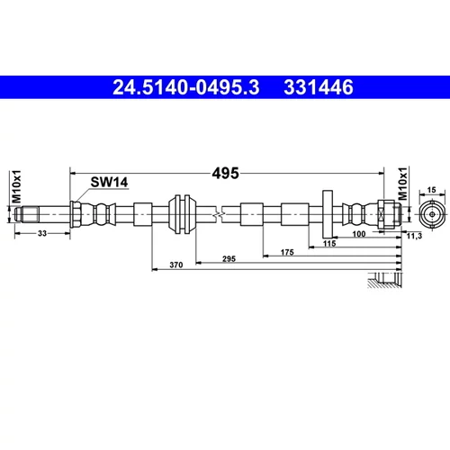 Brzdová hadica ATE 24.5140-0495.3