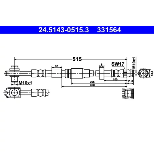 Brzdová hadica ATE 24.5143-0515.3